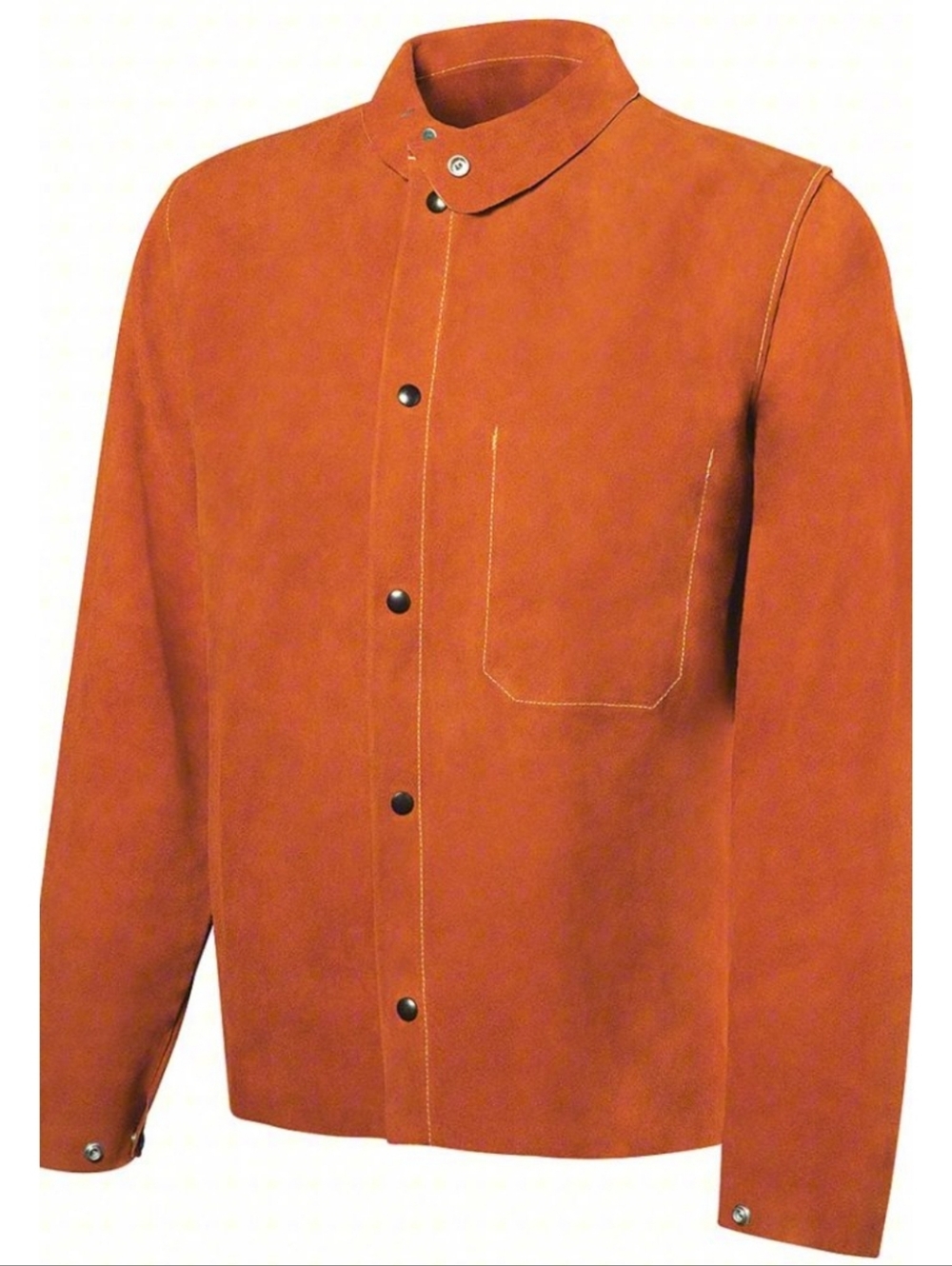 NWT STEINER Welding Jacket: Men's, Cowhide ( 3 oz ), Brown, Snaps, 2 Pockets
